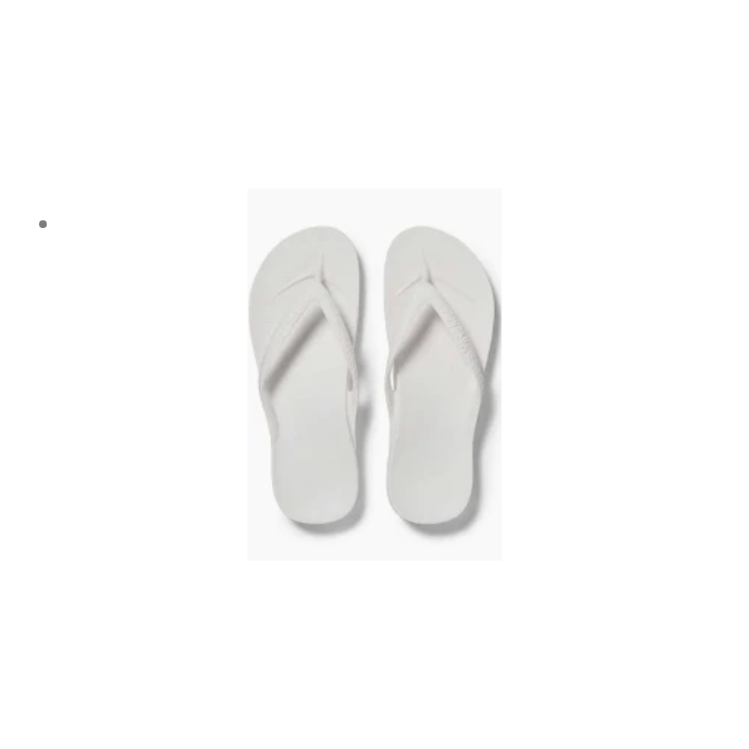 Archies Support Flip Flops White